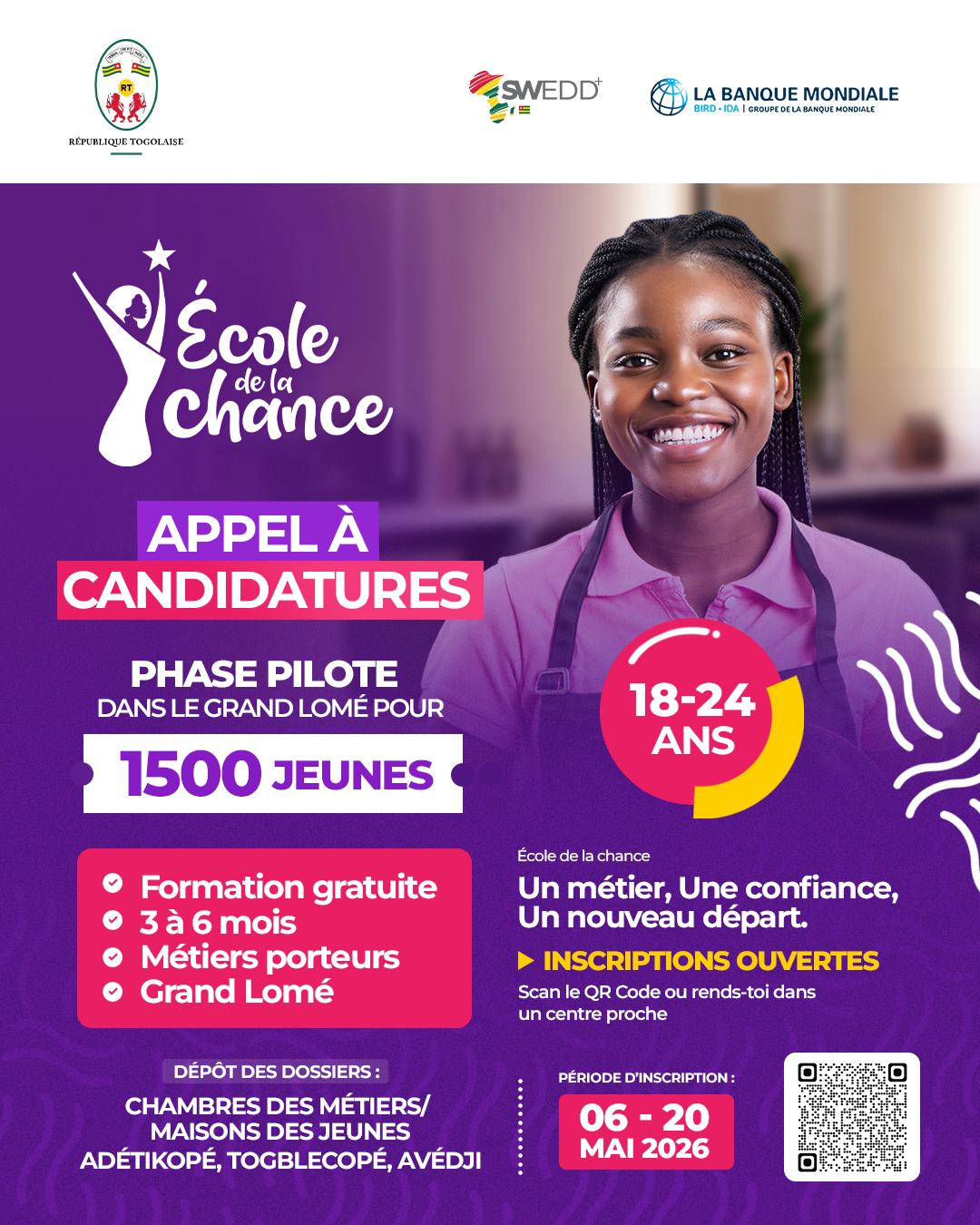 École de la Chance : Une formation gratuite pour 1 500 jeunes filles togolaises
